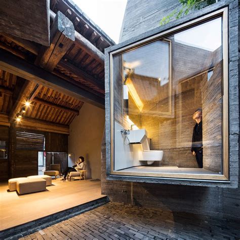 Micro Hutong Picture Gallery Architecture Hostel Concrete Room