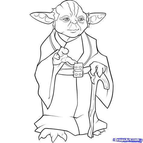 Art Baby Yoda Coloring Page Easy Ajor Png