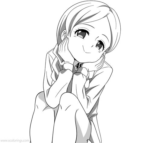 Anna From The Promised Neverland Coloring Pages