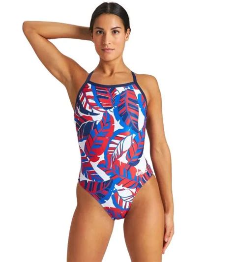 clearance sale arena women s tropicals light drop back one piece swimsuit perfect ts