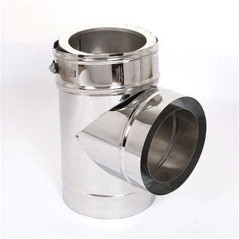 Our single wall pipe is offered in 22, 24 & 28 gauge. Spigot Locking Double Wall Stainless Steel Chimney Pipe CE ...