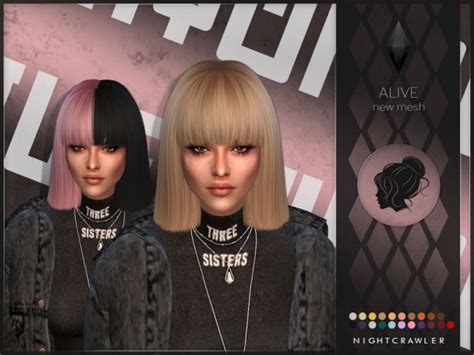 Sims 4 Split Dye Hair Cc Maxis Match