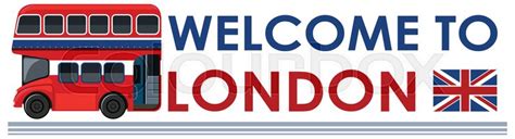 Welcome To London Banner Illustration Stock Vector Colourbox
