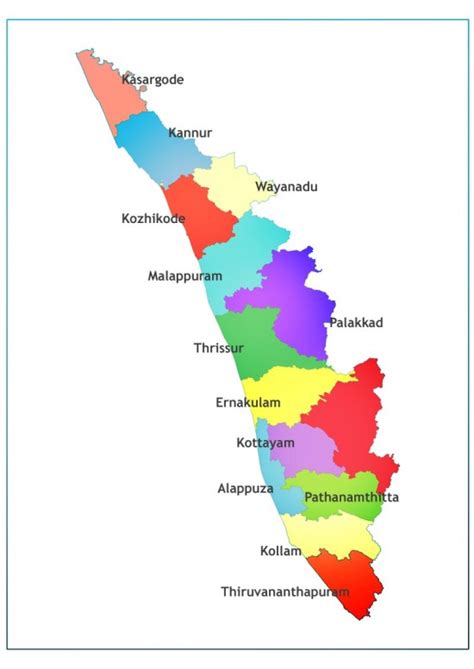 Districts Of Kerala Map Jungle Maps Map Of Kerala Districts Images