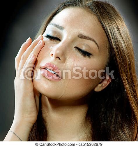 Crying Woman Tears Cry Stock Image Everypixel