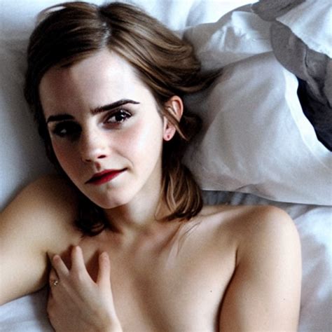 Prompthunt Emma Watson In Bed Waiting For You Comfy Bare Shoulders Soft Skin Messy Hair