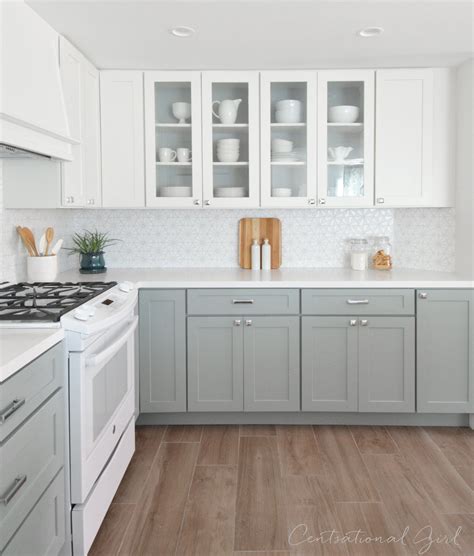White And Gray Kitchen Remodel Kitchen Cabinets Color Combination