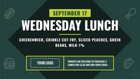 Daily Lunch Menu Digital Signage Template