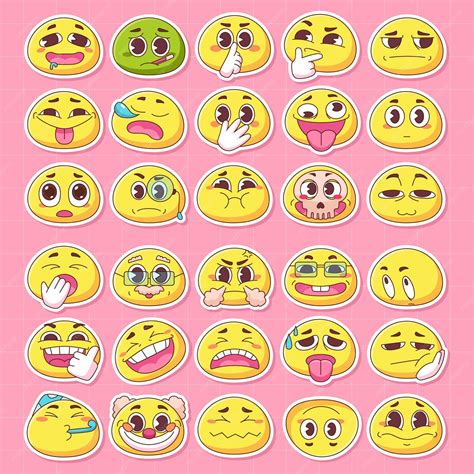 Mẫu Cute Icon Emojis Cute Icon Emojis Phụ Kiện đáng Yêu Cho Tin Nhắn