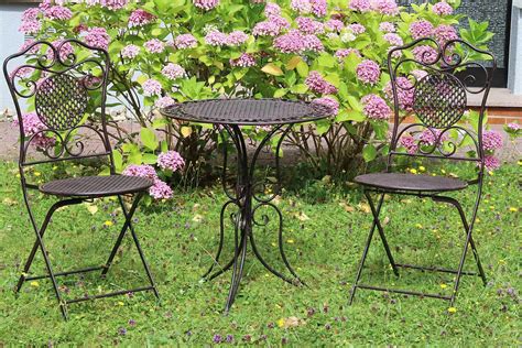 Free shipping for many products! Bistrotisch Garten Elegant Gartenset Tisch 2x Stuhl Eisen ...