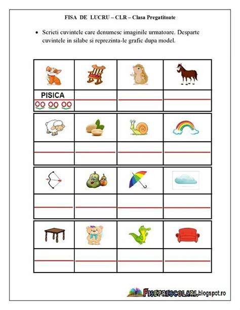 Desparte în silabe Kids math worksheets Chore chart kids Math for kids