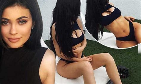 Kylie Jenner Shows Off Her Figure In A Peekaboo Swimsuit On Instagram Daily Mail Online