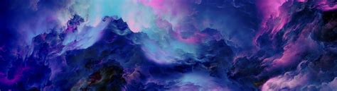 1235x338 Colorful Clouds Abstract 4k 1235x338 Resolution Wallpaper Hd
