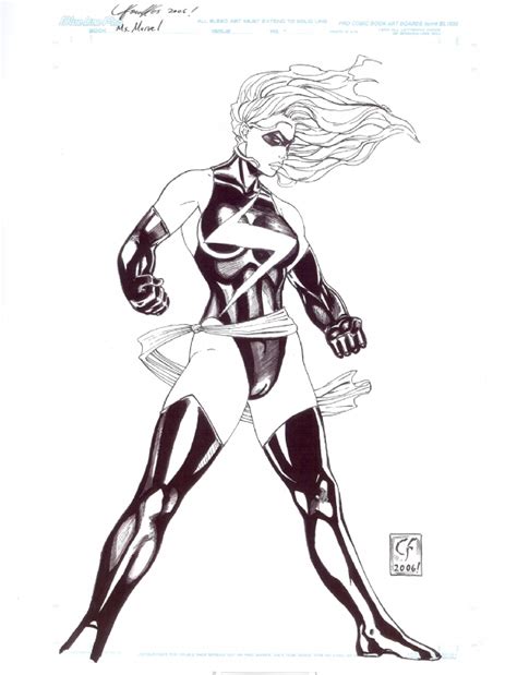 Ms Marvel By Chris Foulkes In Brent W S Ms Marvel Comic Art Gallery Room