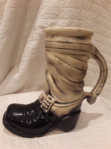 Boot Vase Mug Mccoy Pottery Cowboy Boot Stein Mug Etsy