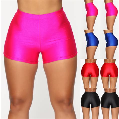 Womens Leggings Stretch Biker Shorts Workout Spandex New Yoga Pants S