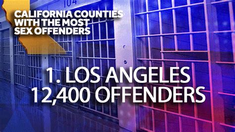 california counties with the most sex offenders