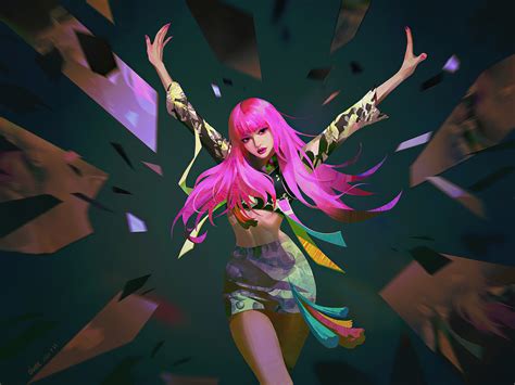 Anime Girl Pink Hair Joy 4k Wallpaper 4k