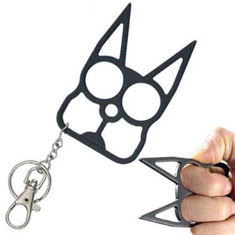 Cat ear weapons are not legal in states like california that do not permit brass knuckles (which typically extends to all knuckle weapons). Cat Self Defense Keychain ==> http://www.lovedesigncreate ...