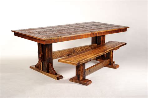 7 Trestle Table Handcrafted From Reclaimed Barnwood By Mortise