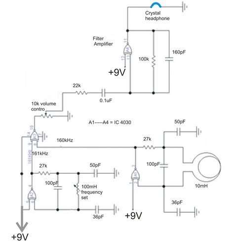 Metal Detector Circuit Diagram Using Transistor