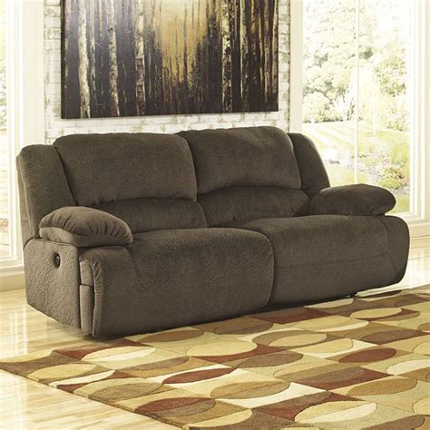 toletta chocolate reclining power sofa signature design