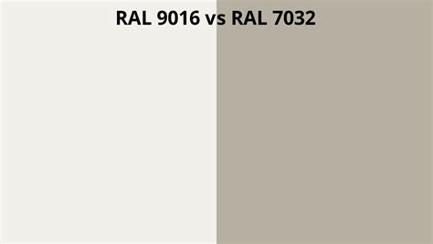 RAL 9016 Vs 7032 RAL Colour Chart UK