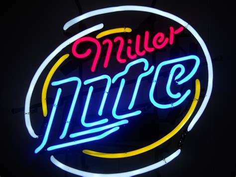 Vintage Miller Lite Club Style Neon Bar Sign By Cherylleecorner