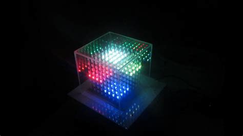 Rgb Led Cube 8x8x8 Vu Meter Youtube