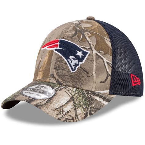 New England Patriots New Era Trucker 39thirty Flex Hat Realtree Camo