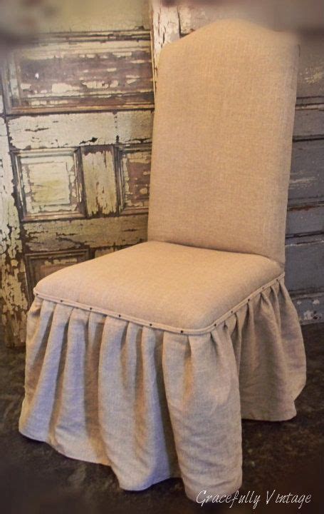 Clear acrylic chairs can make a room feel more spacious. to do this to my dining room chairs Linen Ruffle Skirted ...