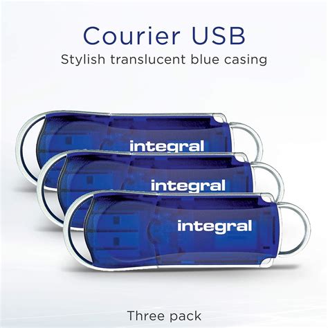 Integral 64gb 3pack Usb Memory 20 Flash Drive Courier Blue