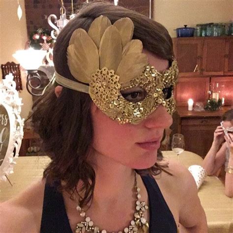 Sequined Gold Masquerade Mask With Rhinestones And Feathers Etsy