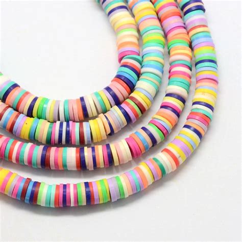 Wholesale Flat Round Eco Friendly Handmade Polymer Clay Beads Polymer