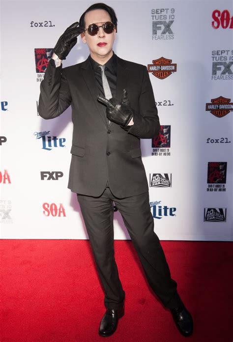 Fx's sons of anarchy has recruited shock rocker marilyn manson to portray the reoccurring role of a white supremacist for the show's seventh and final season. marilyn manson Picture 57 - FX's Sons of Anarchy Premiere ...