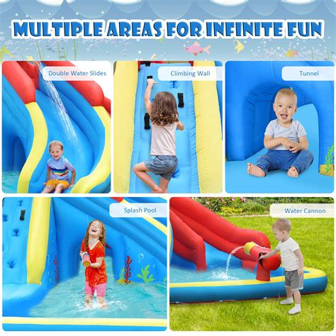 Buy Bountech Inflatable Water Slide 7 In 1 Giant Water Park Double