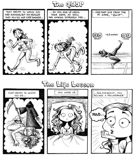 The Comic Strip Is Shown In Black And White