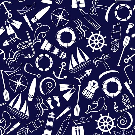 Nautical Seamless Pattern 618002 Download Free Vectors Clipart