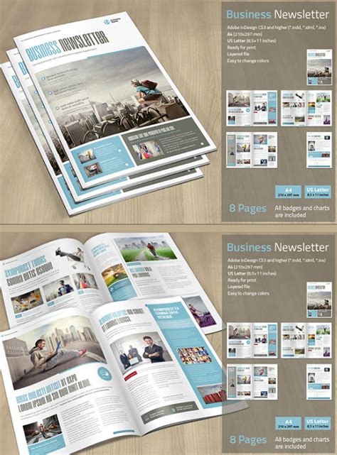 Beautiful Newsletter Print Designs For Businesses