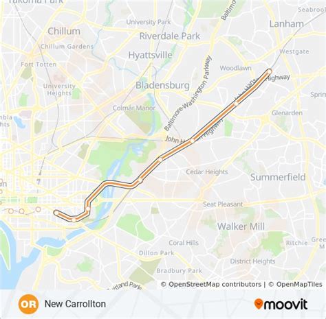 Metrorail Orange Line Route Schedules Stops And Maps New Carrollton
