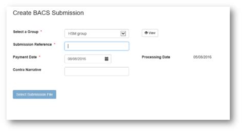 Create Bacs Submission From File