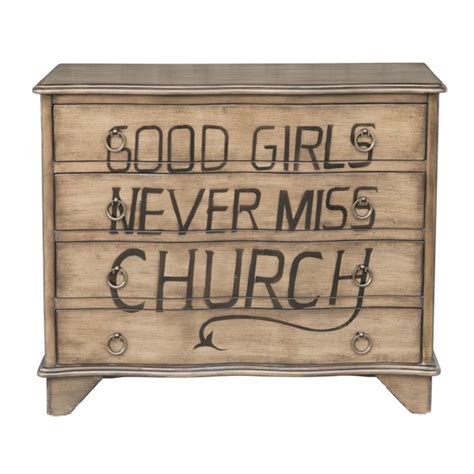 Homefare Distressed Birch Four Drawer Accent Chest With Eric Church