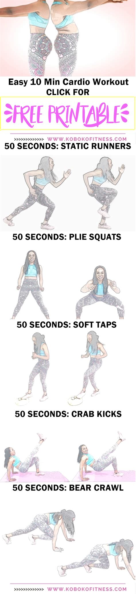 Easy 10 Min Cardio Workout To Lose Weight Free Printable