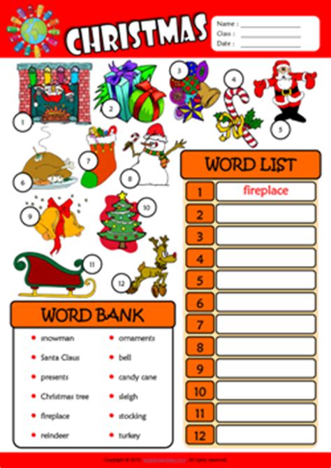 Home » print and make » worksheets. Christmas ESL Printable Worksheets For Kids 3