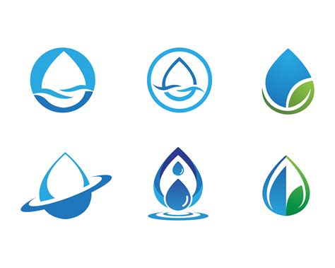 Indah Water Logo Vector Drop Logo Leaf Recycling Symbol Water Drop
