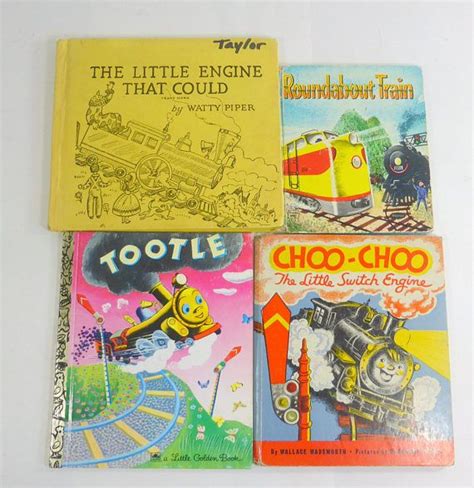 Set Of 4 Vintage Childrens Train Books Roundabout Train Choo Etsy