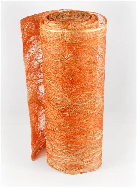 Natural Abaca Fiber Orange And Yellow 19 Wide X 10yd