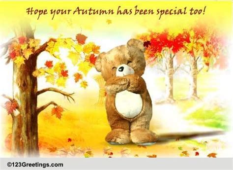 A Special Autumn Hug Free Thank You Ecards Greeting Cards 123 Greetings