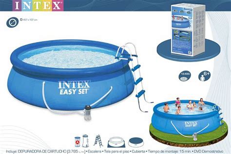 Intex 15ft X 48 Easy Set Above Ground Pool With Filter Pump — Brycus