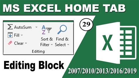 Ms Excel Home Tab Part 4 Learning Skills With Inza Official Youtube